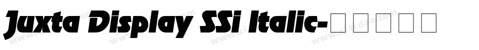 Juxta Display SSi Italic字体转换